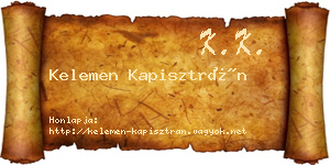 Kelemen Kapisztrán névjegykártya